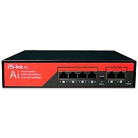 ���������� ������� �� 4 POE � 2 UPlink ����� Ps-Link VD-206P