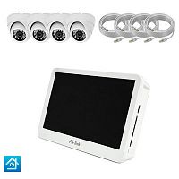 �������� ��������������� IP 5�� Ps-Link KIT-A504IP-POE-LCD / 4 ������ / ������� 10" / ������� POE
